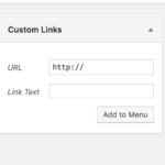 Custom links only in menu meta box