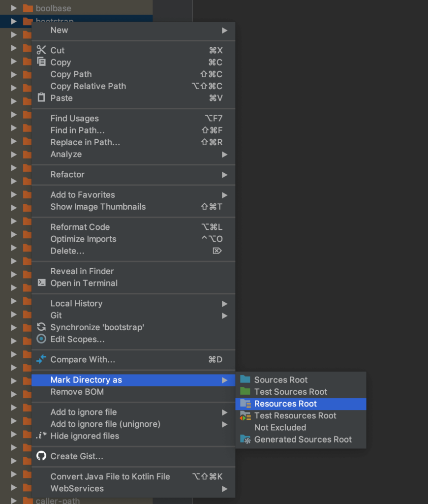 IntelliJ - setting the resource directory