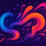 Abstract generative design AI waves
